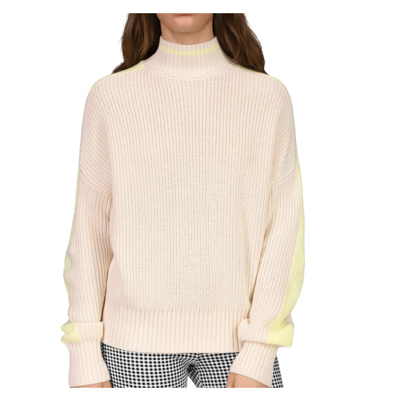 Sanctuary Sweaters - Sanctuary Cruise Womens Knit Mock Neck Pink & Yellow Pullover Sweater Medium NWT